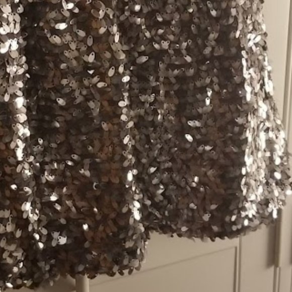 1989 Place | Metallic Grey | Sequins | Balloon bottom | Lined | Size: L 10/12 - Picture 2 of 4